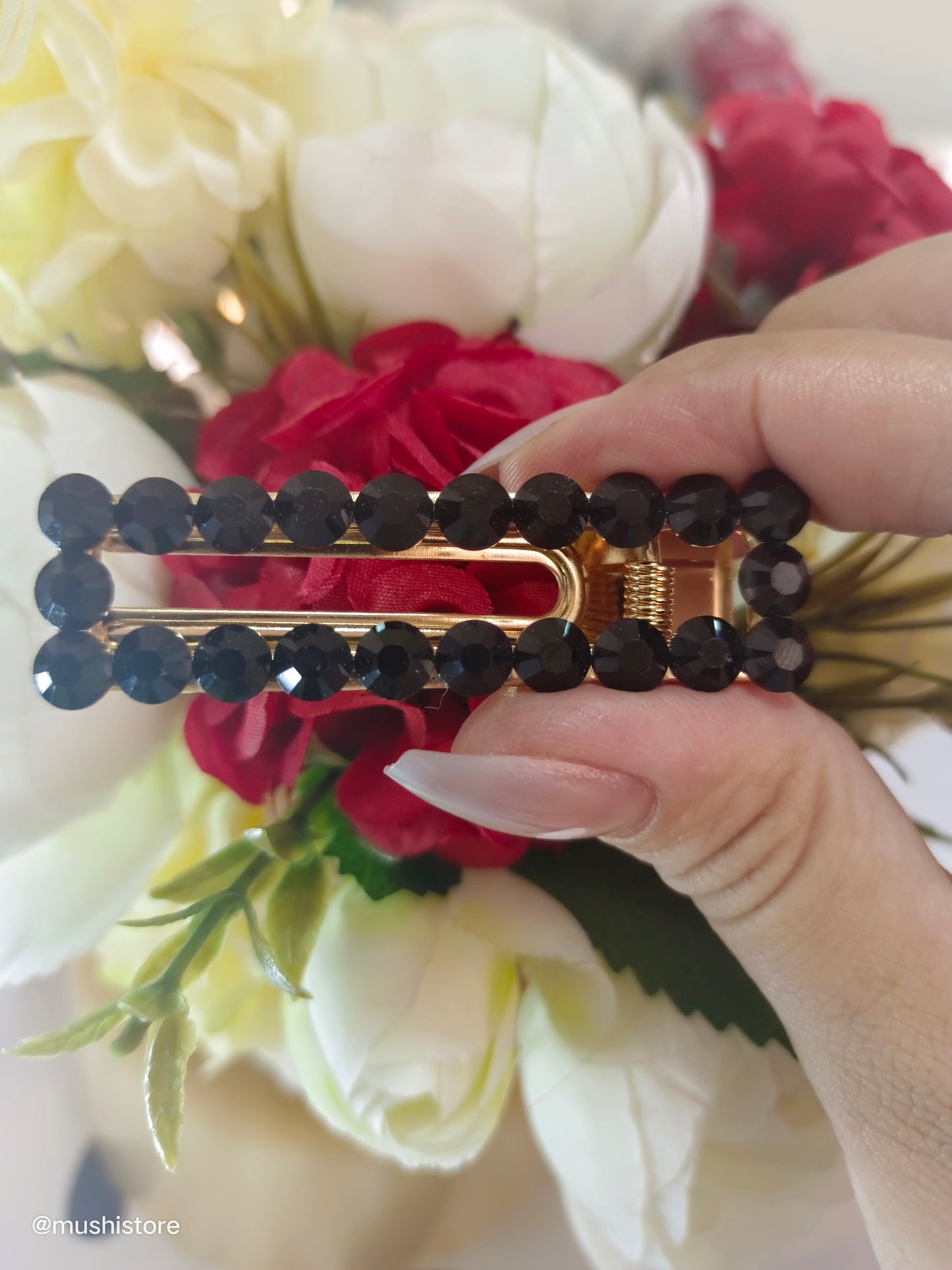 Set pinzas Black Flower