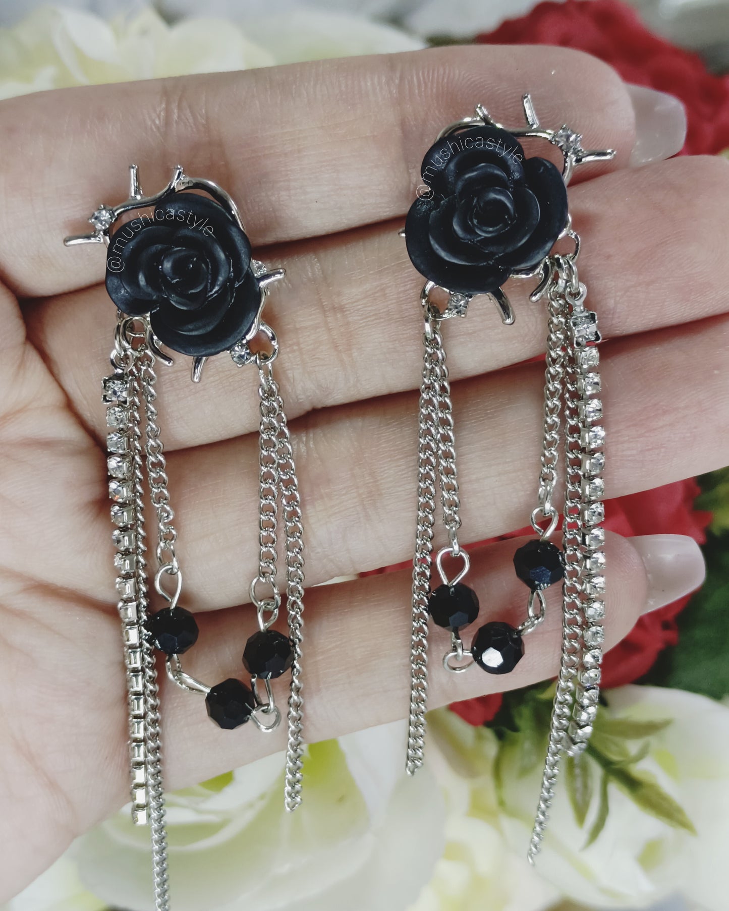 Aretes Black Rose
