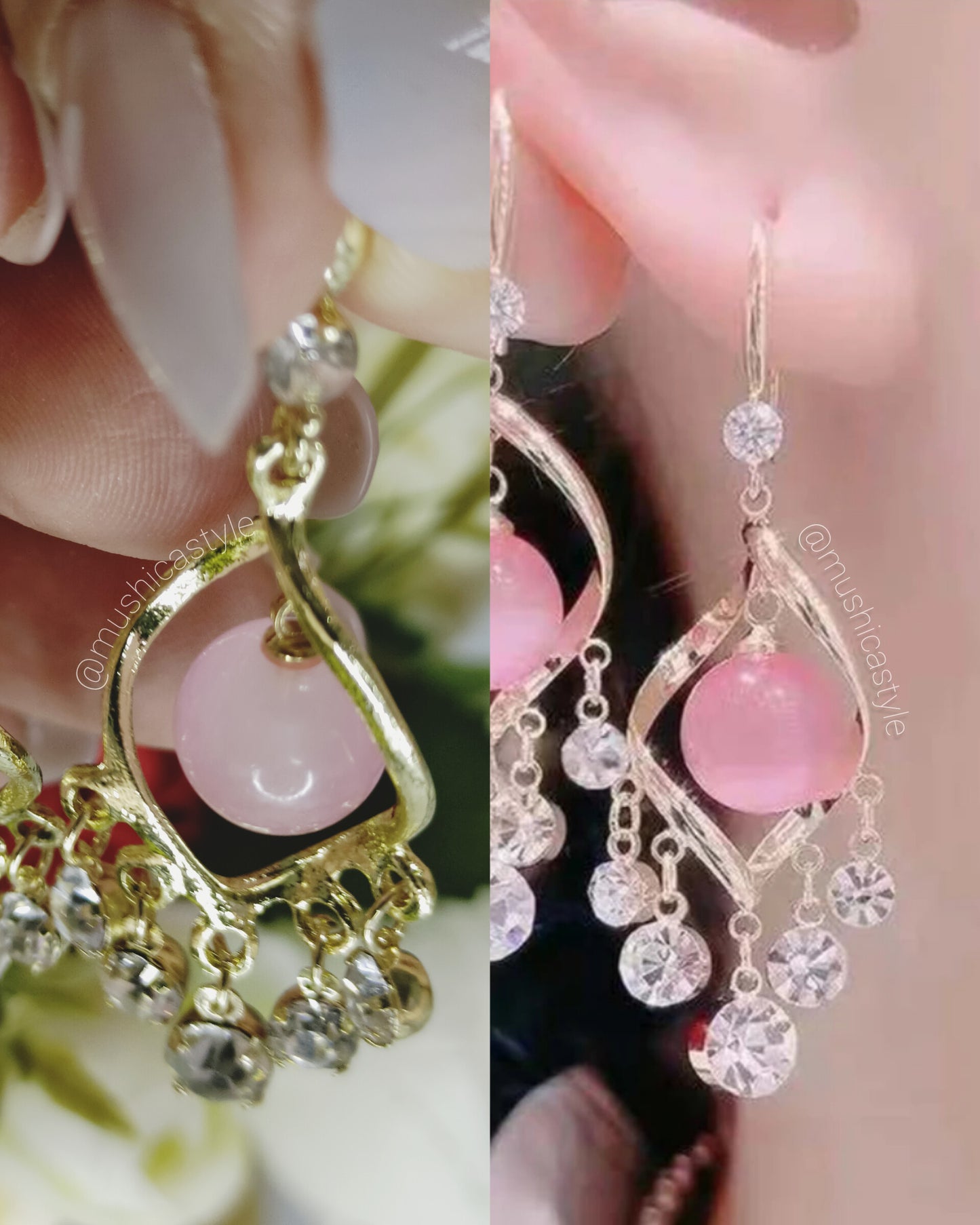 Aretes Pink Pearl