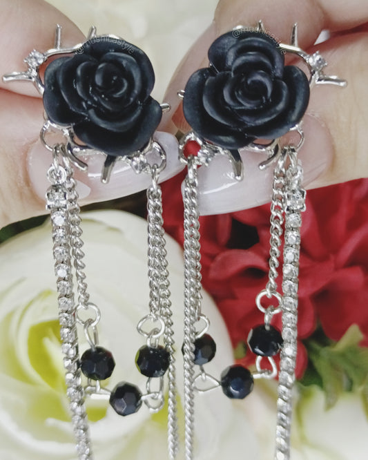 Aretes Black Rose