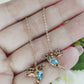 Aretes Colibrí Azul