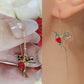 Aretes Colibrí Rojo y Negro
