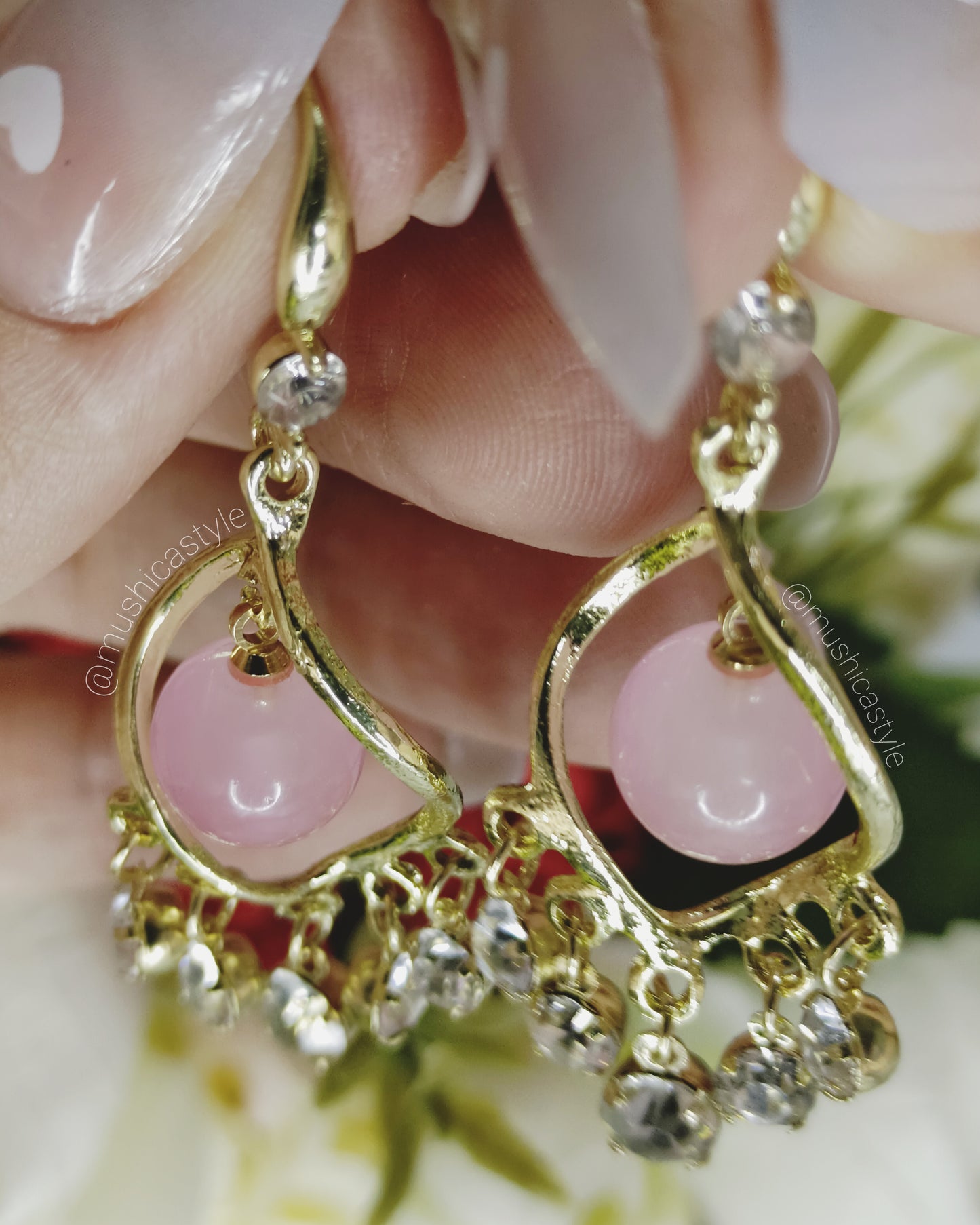 Aretes Pink Pearl